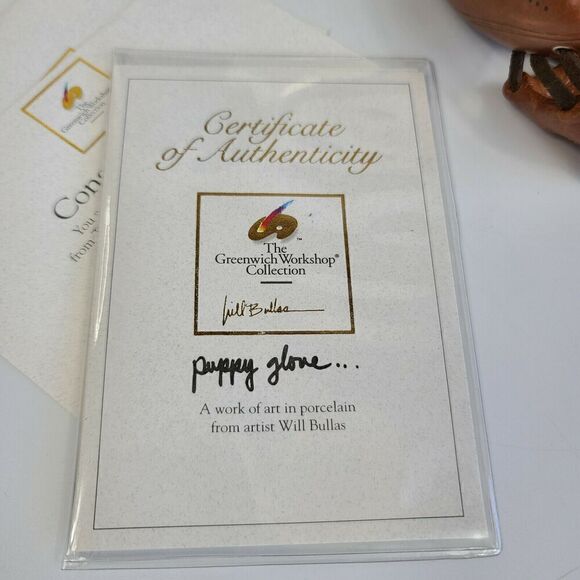 "PUPPY GLOVE" Greenwich Workshop Porcelain - WILL BULLAS - Picture 8 of 9